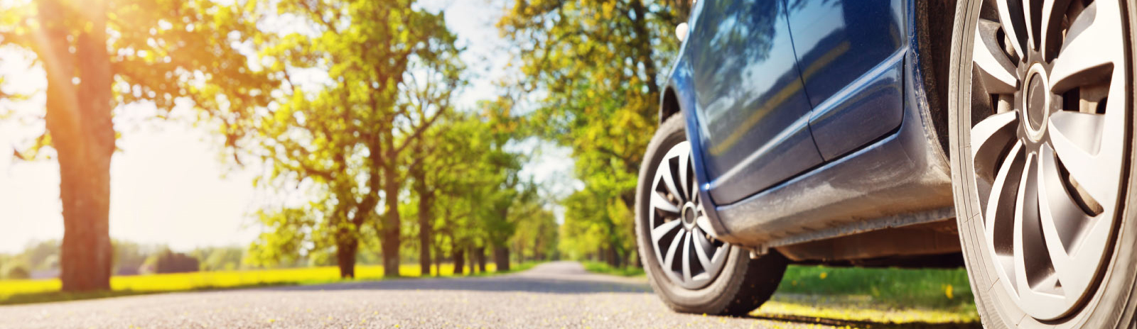 car parked on the side of a road